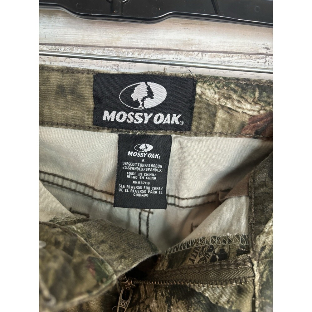 Mossy Oak Pants Womens 6 Green Camo Outdoors Jean Stretch Pocket - Picture 8 of 8
